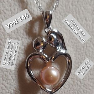 STERLING SILVER 18INCH MOTHER AND CHILD NECKLACE